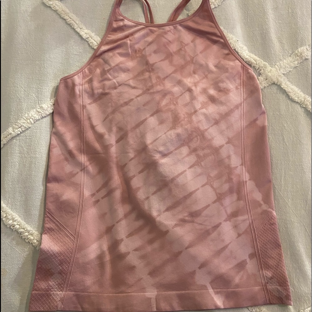 purple tie dye workout tank top